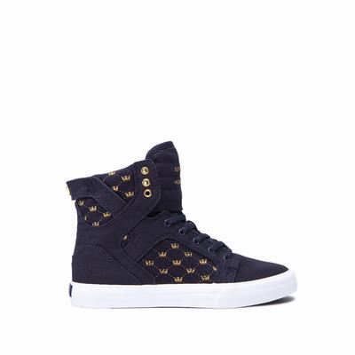 Gyerek Supra SKYTOP Magasszárú Cipő HU438019 Sötétkék/Fehér